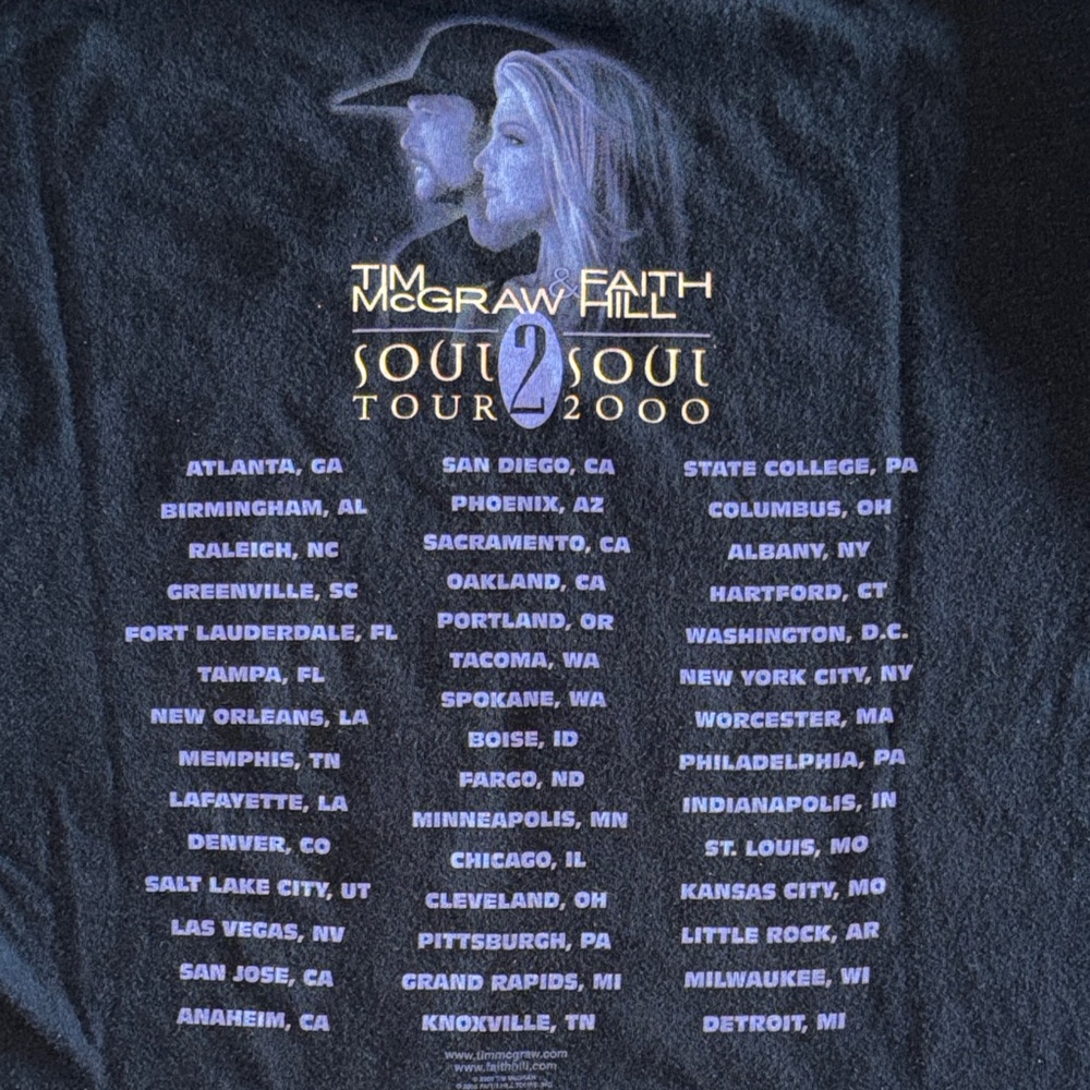 Tim McGraw & Faith Hill Graphic Tee - vintage band t-shirt country music - Picture 4 of 5